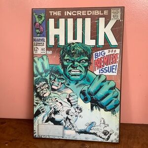 Incredible HULK 102 Marvel Comic Book Cover 13 x 19 Wooden Wall Decor  2012
